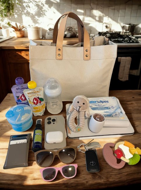 THE COMMUTER BUNDLE, Premium 100% Cotton Canvas Commuter Tote with Accessories Pouch & Strap - GALE STUDIO - Bags & Wallets -