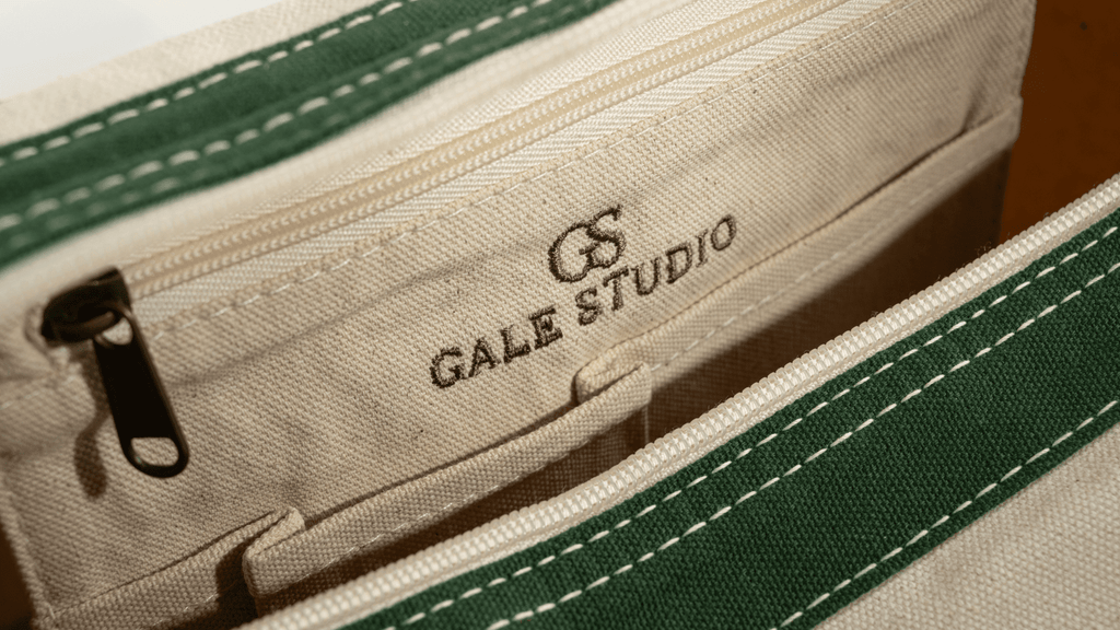 THE UPSTATE DUFFLE, 100% Cotton Canvas & Genuine Leather Duffle with Removable Strap - GALE STUDIO - Bags & Wallets -