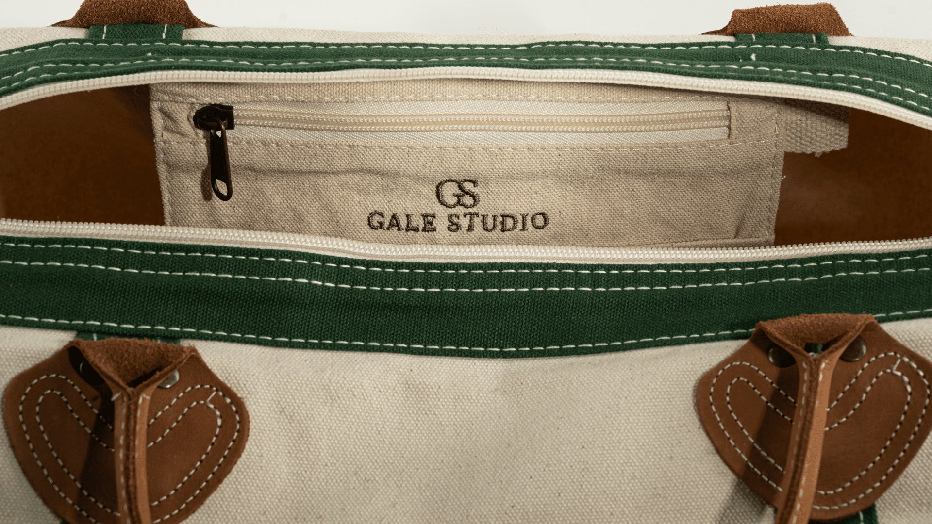 THE UPSTATE DUFFLE, 100% Cotton Canvas & Genuine Leather Duffle with Removable Strap - GALE STUDIO - Bags & Wallets -