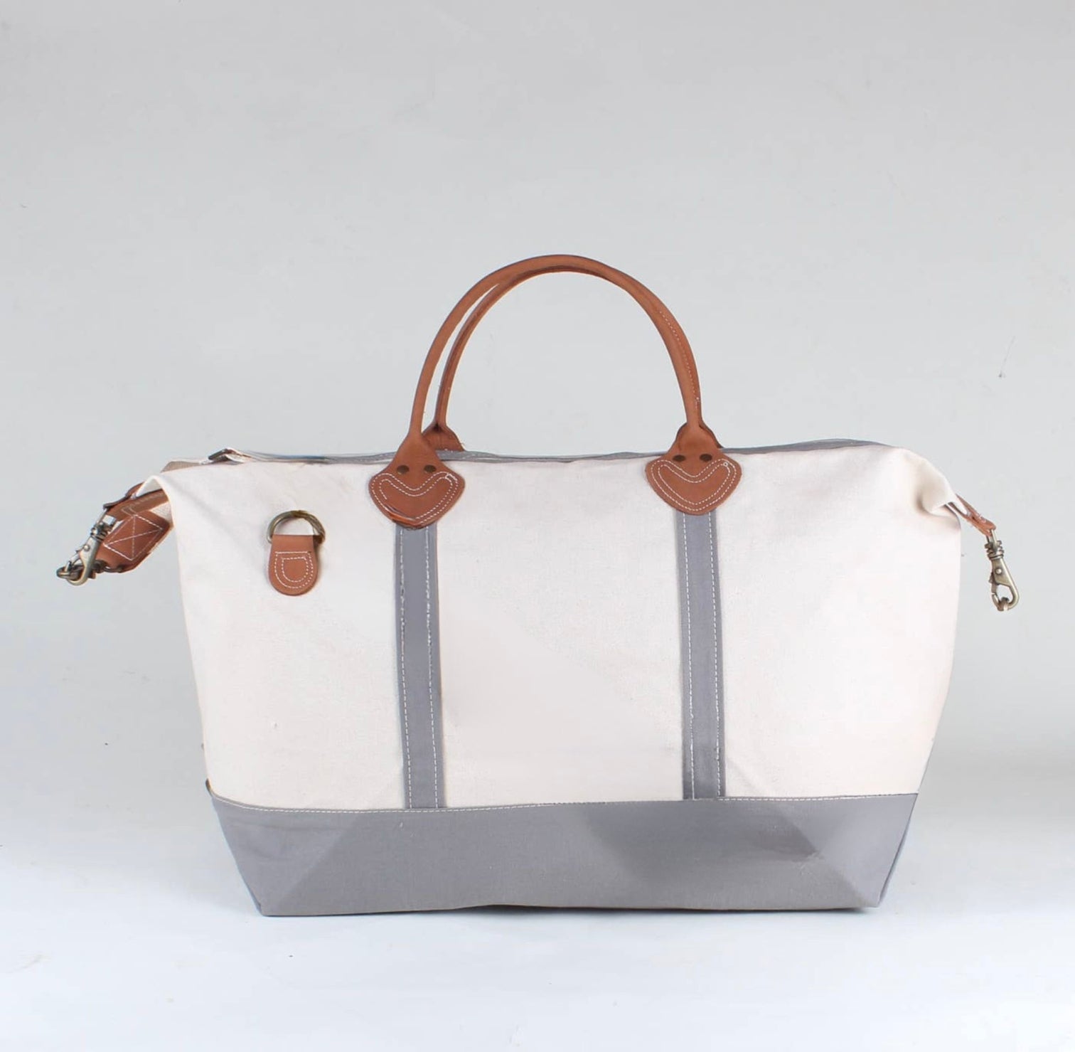 THE UPSTATE DUFFLE, 100% Cotton Canvas & Genuine Leather Duffle with Removable Strap - GALE STUDIO - Bags & Wallets -