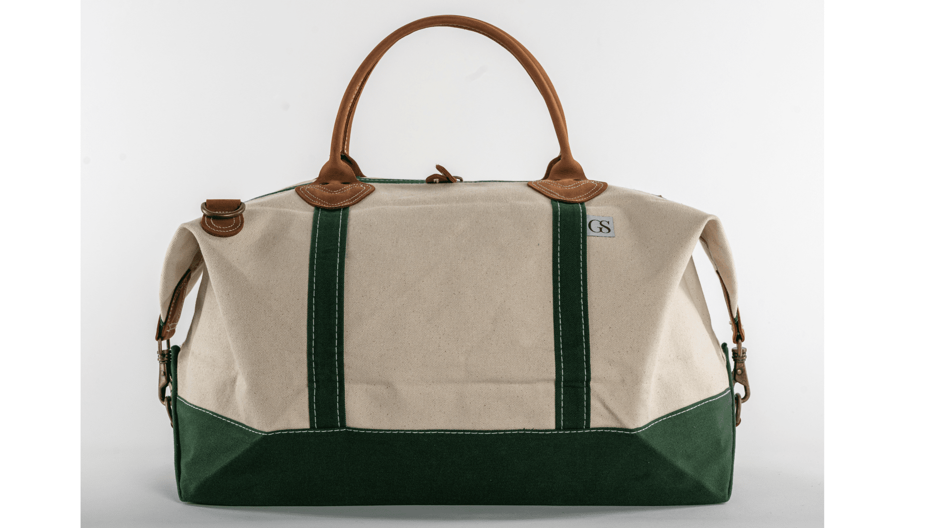 THE UPSTATE DUFFLE, 100% Cotton Canvas & Genuine Leather Duffle with Removable Strap - GALE STUDIO - Bags & Wallets -