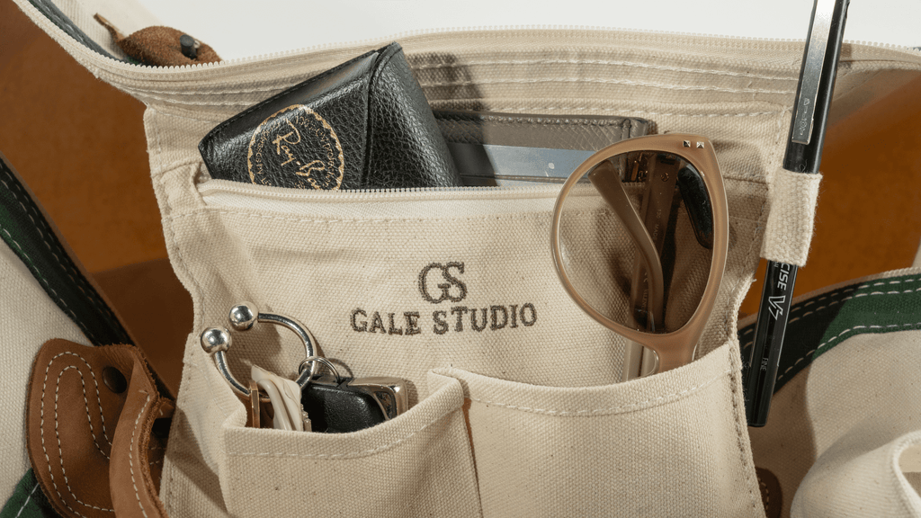 THE UPSTATE DUFFLE, 100% Cotton Canvas & Genuine Leather Duffle with Removable Strap - GALE STUDIO - Bags & Wallets -