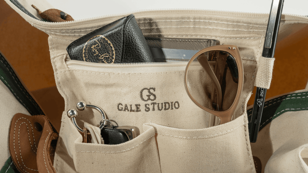 THE UPSTATE DUFFLE, 100% Cotton Canvas & Genuine Leather Duffle with Removable Strap - GALE STUDIO - Bags & Wallets -