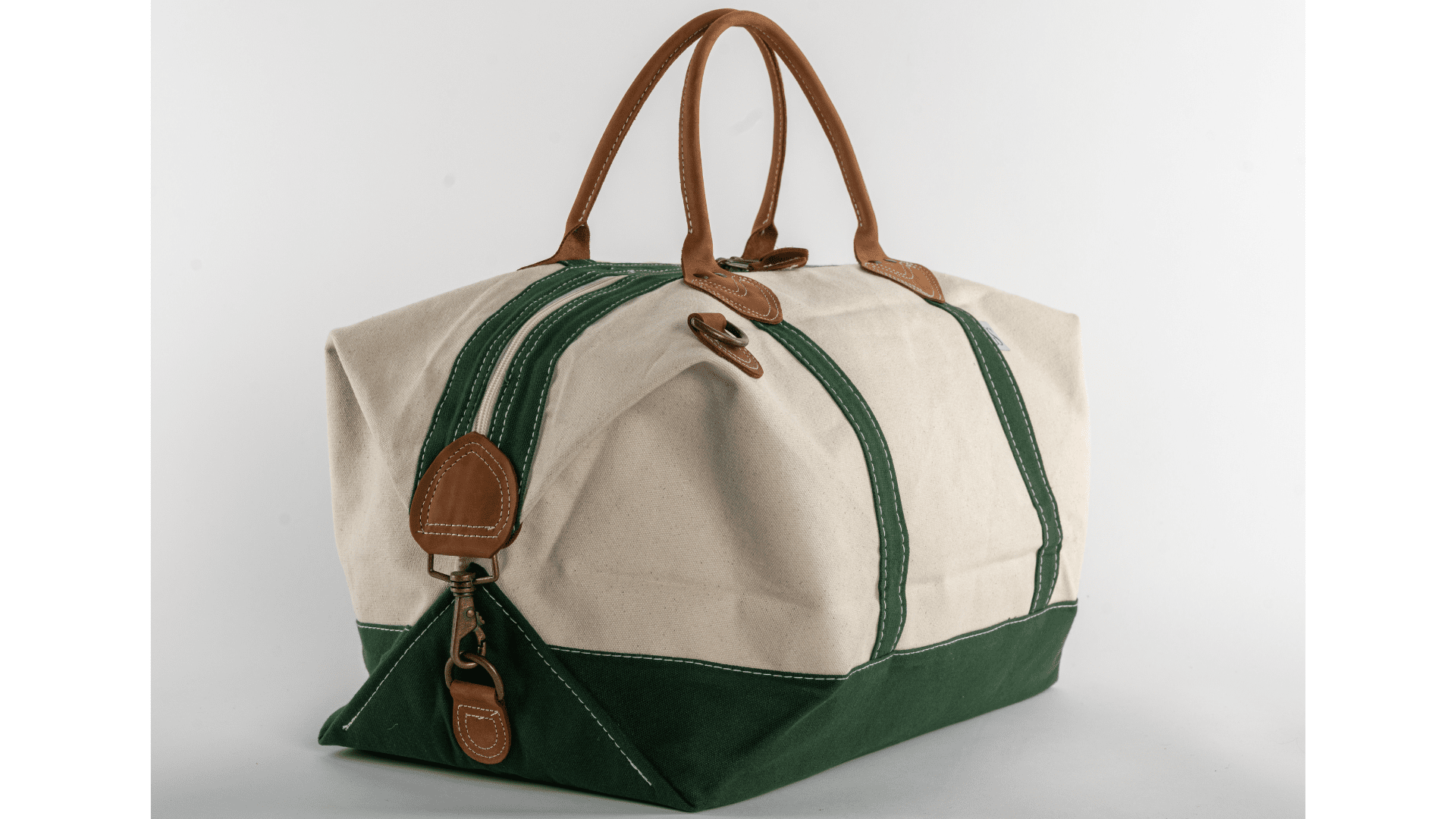THE UPSTATE DUFFLE, 100% Cotton Canvas & Genuine Leather Duffle with Removable Strap - GALE STUDIO - Bags & Wallets -