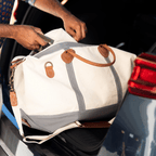 THE UPSTATE DUFFLE, 100% Cotton Canvas & Genuine Leather Duffle with Removable Strap - GALE STUDIO - Bags & Wallets -