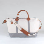 THE UPSTATE DUFFLE, 100% Cotton Canvas & Genuine Leather Duffle with Removable Strap - GALE STUDIO - Bags & Wallets -