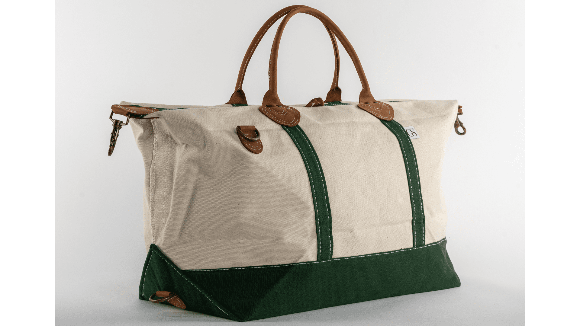 THE UPSTATE DUFFLE, 100% Cotton Canvas & Genuine Leather Duffle with Removable Strap - GALE STUDIO - Bags & Wallets -