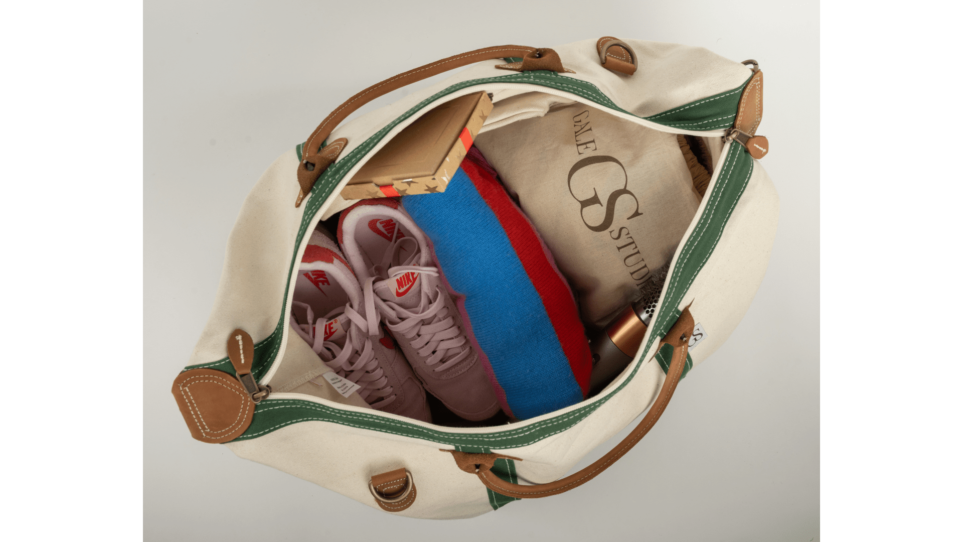 THE UPSTATE DUFFLE, 100% Cotton Canvas & Genuine Leather Duffle with Removable Strap - GALE STUDIO - Bags & Wallets -